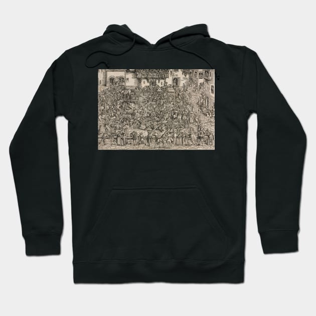 A Tournament by Lucas Cranach the Elder Hoodie by Classic Art Stall